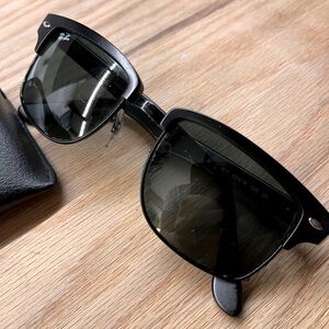 Ray-Ban black matte club master RB4190 sunglasses